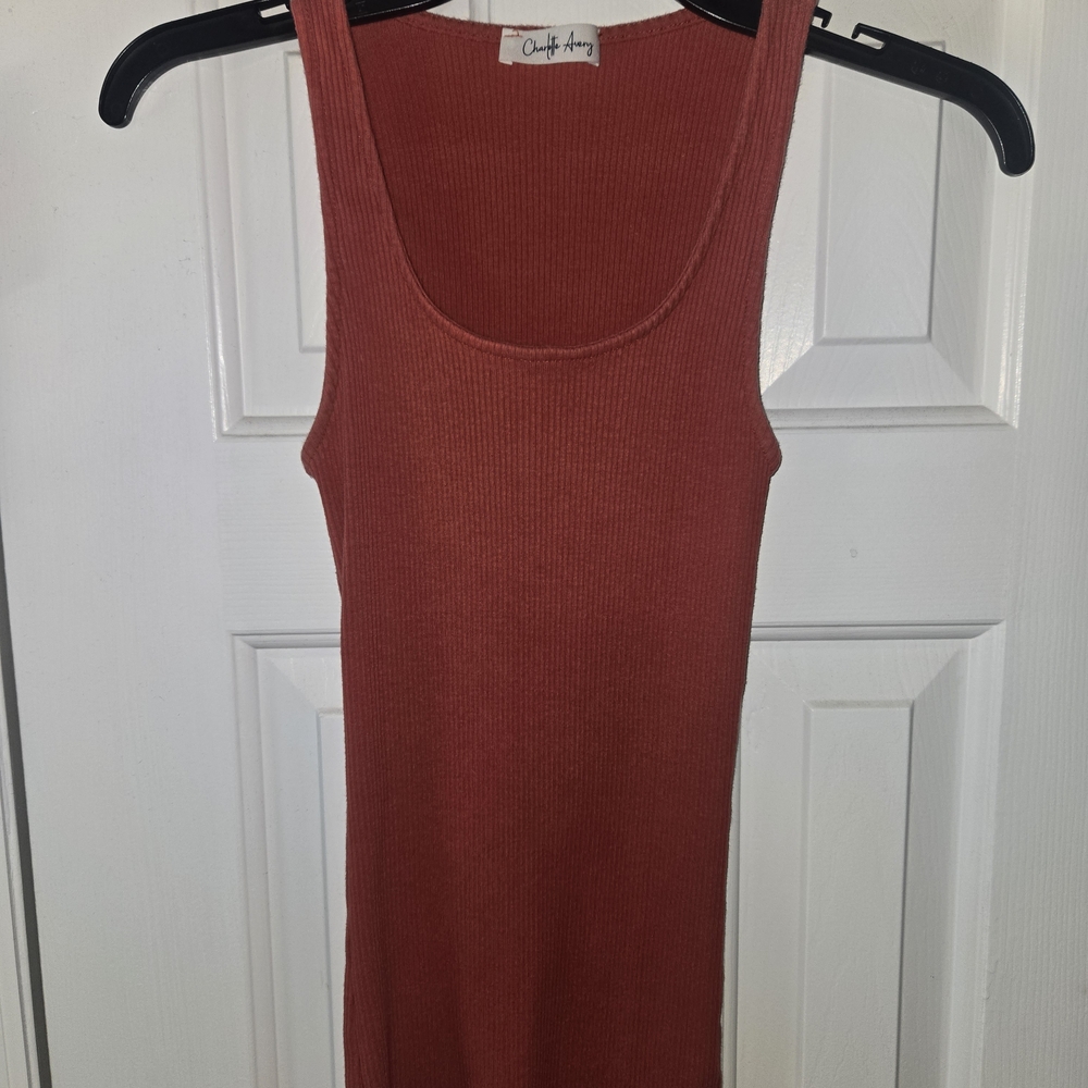 Chic Rust Tank Top by Quiet Amy
